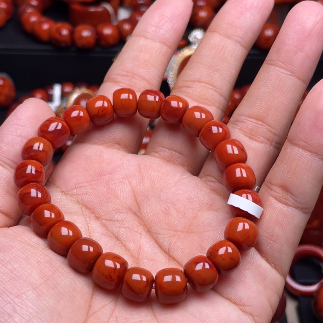 南红玛瑙珠宝奇石未镶嵌单圈