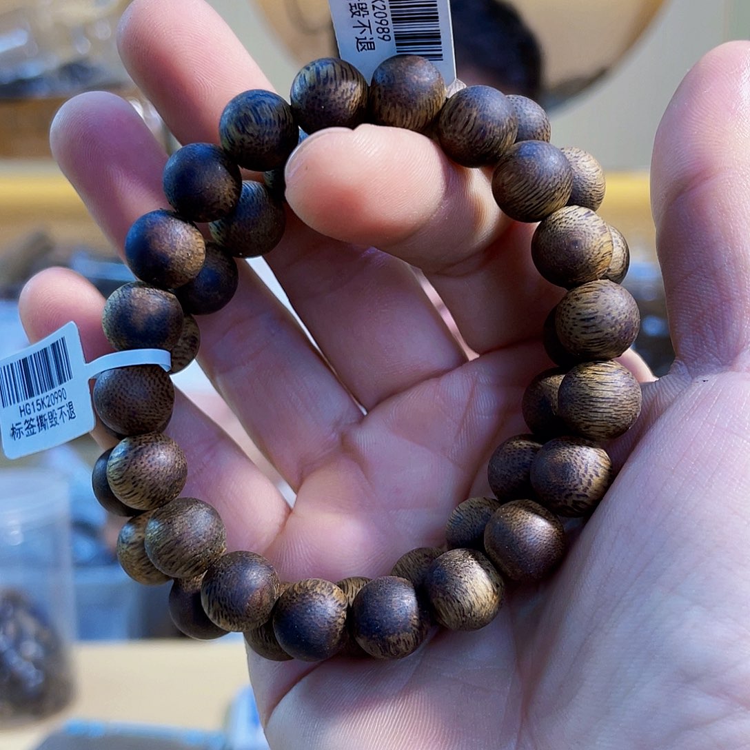 手串沉香棋楠张勺子圆珠单圈1.0/8克多样性发一