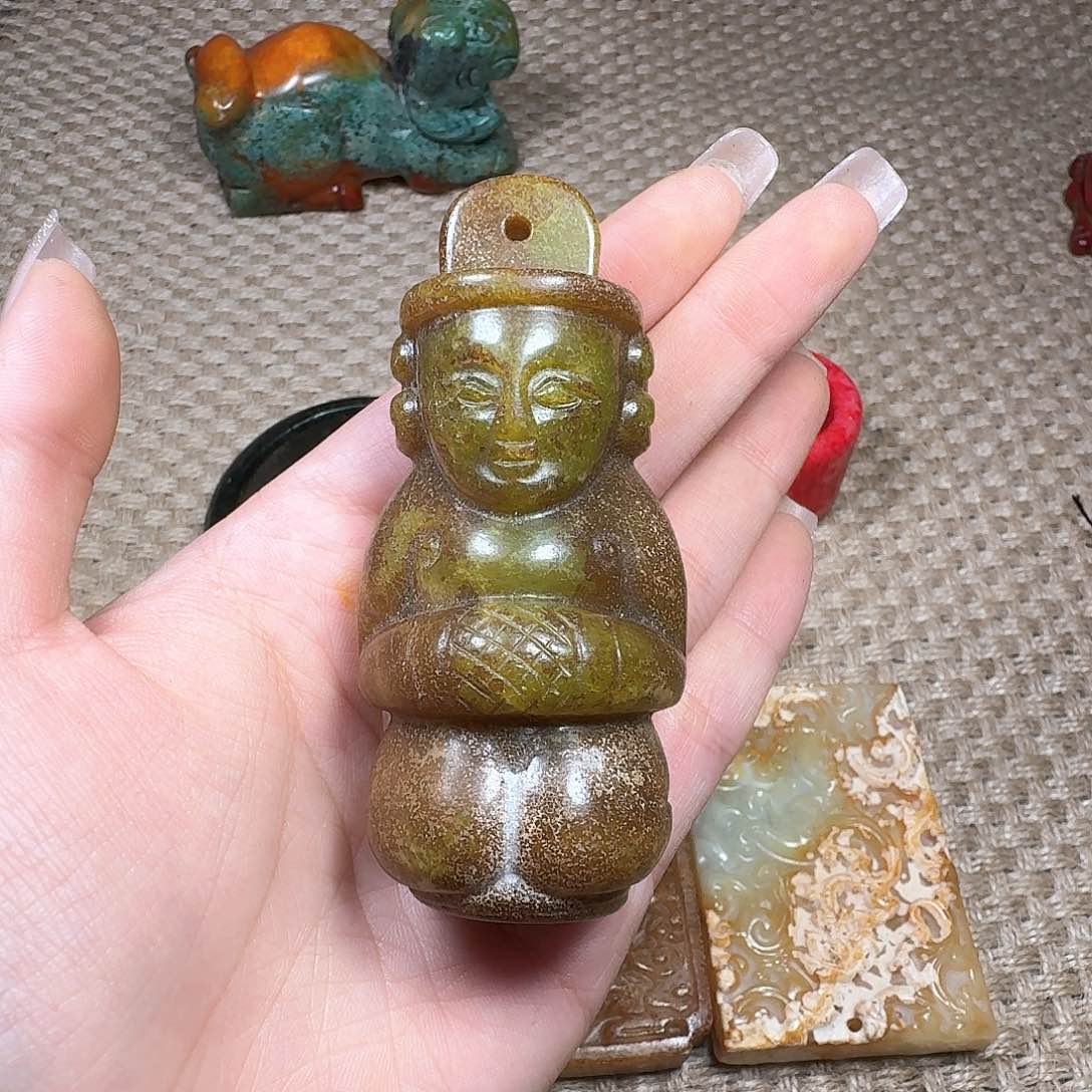 白玉菩提吊坠挂件