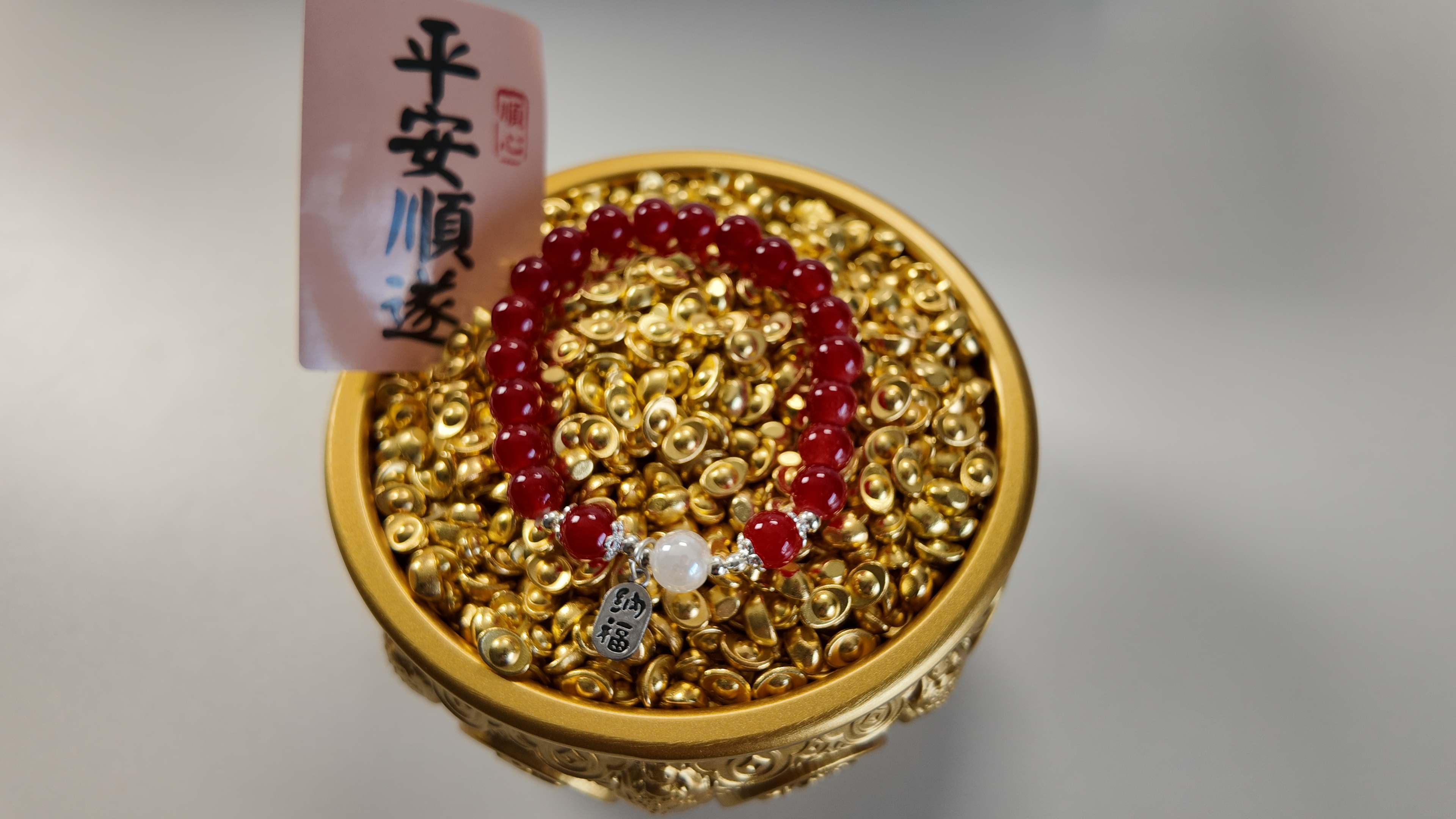 合成金属仿水晶手链 轻奢风手工时尚男女通用新款手链