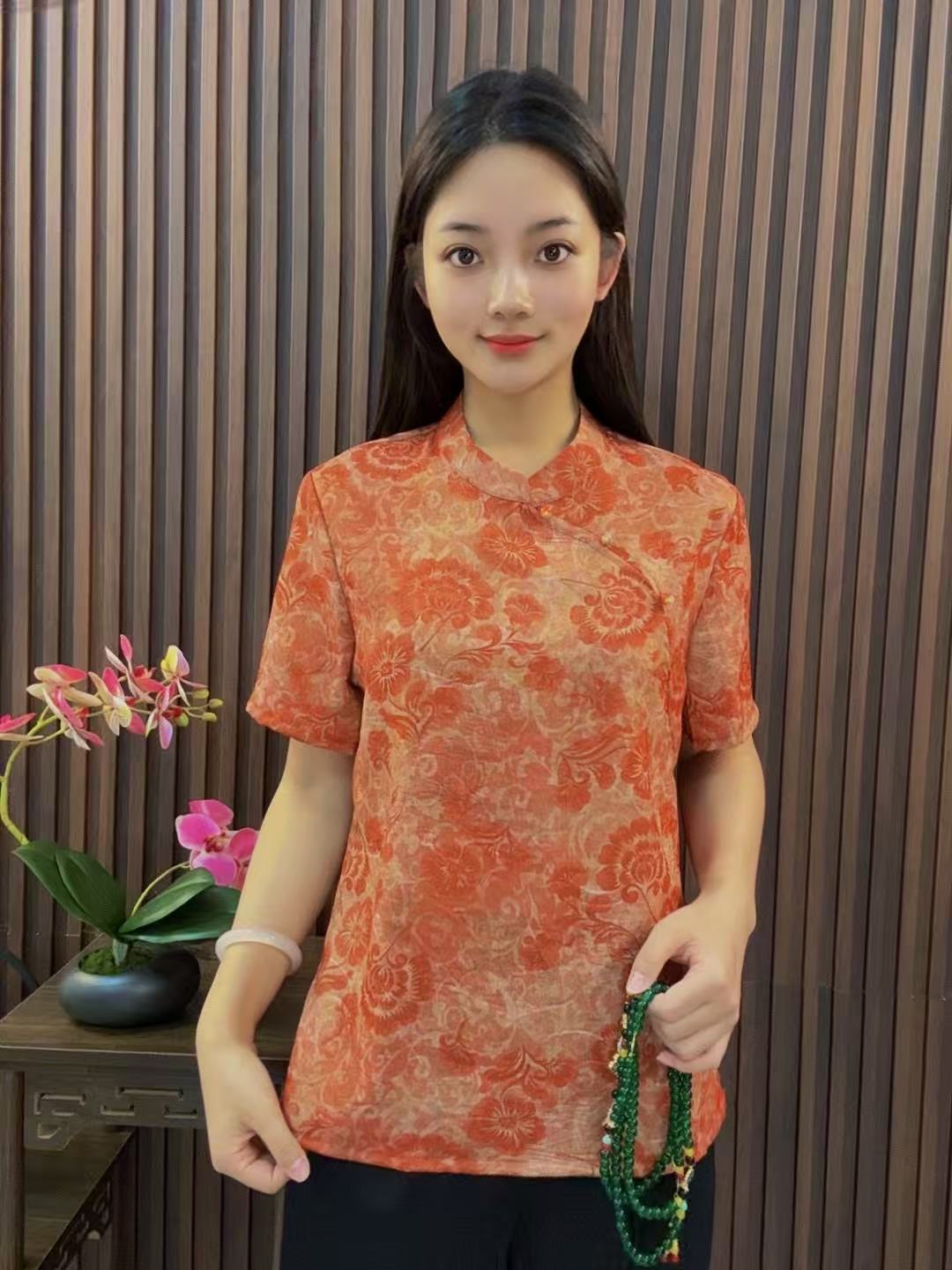 6095新中式香云纱半袖 苏杭2店