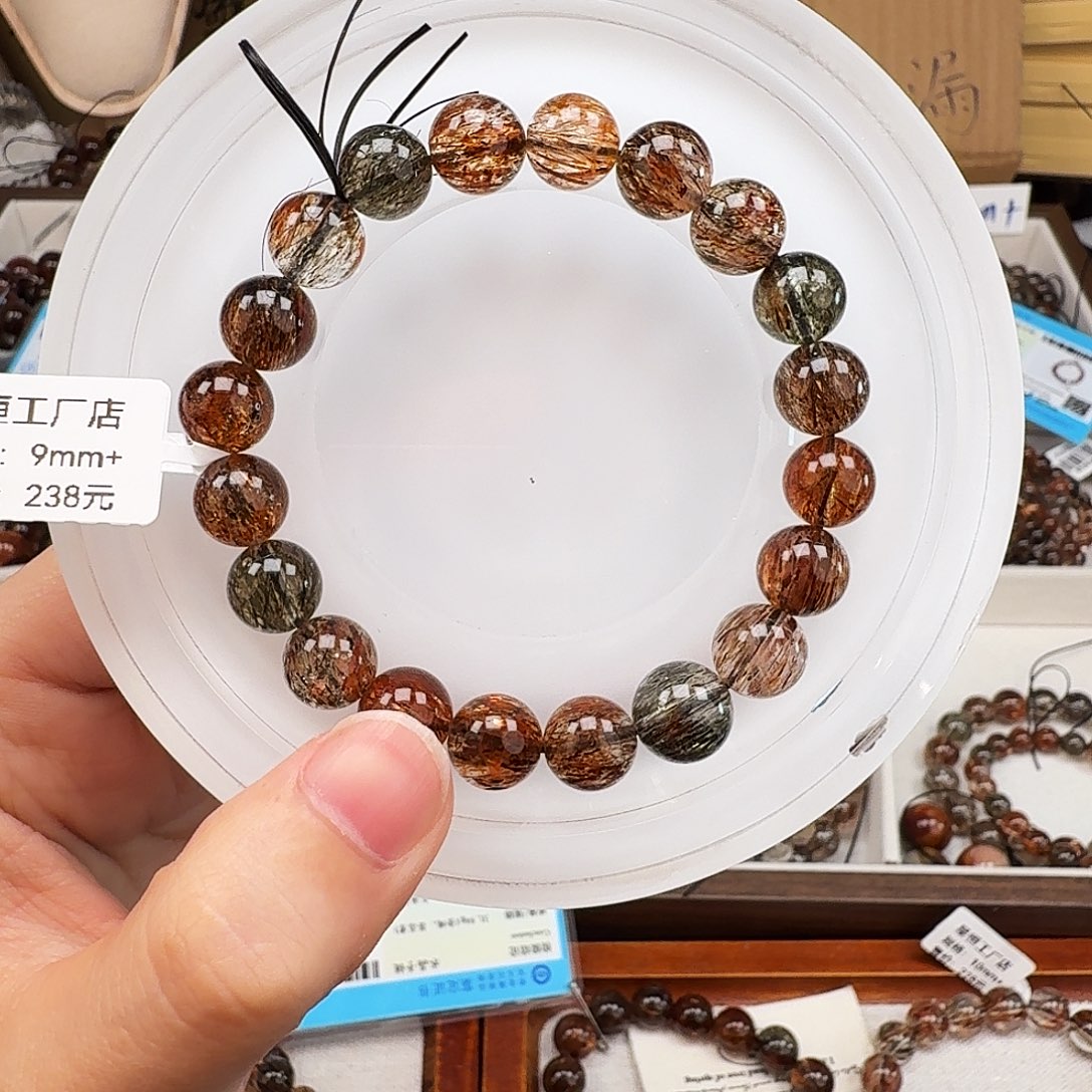 手链水晶未镶嵌天然水晶黑金超七直播间链接