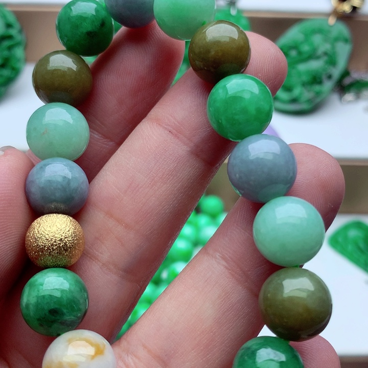 翡翠未镶嵌手链手串