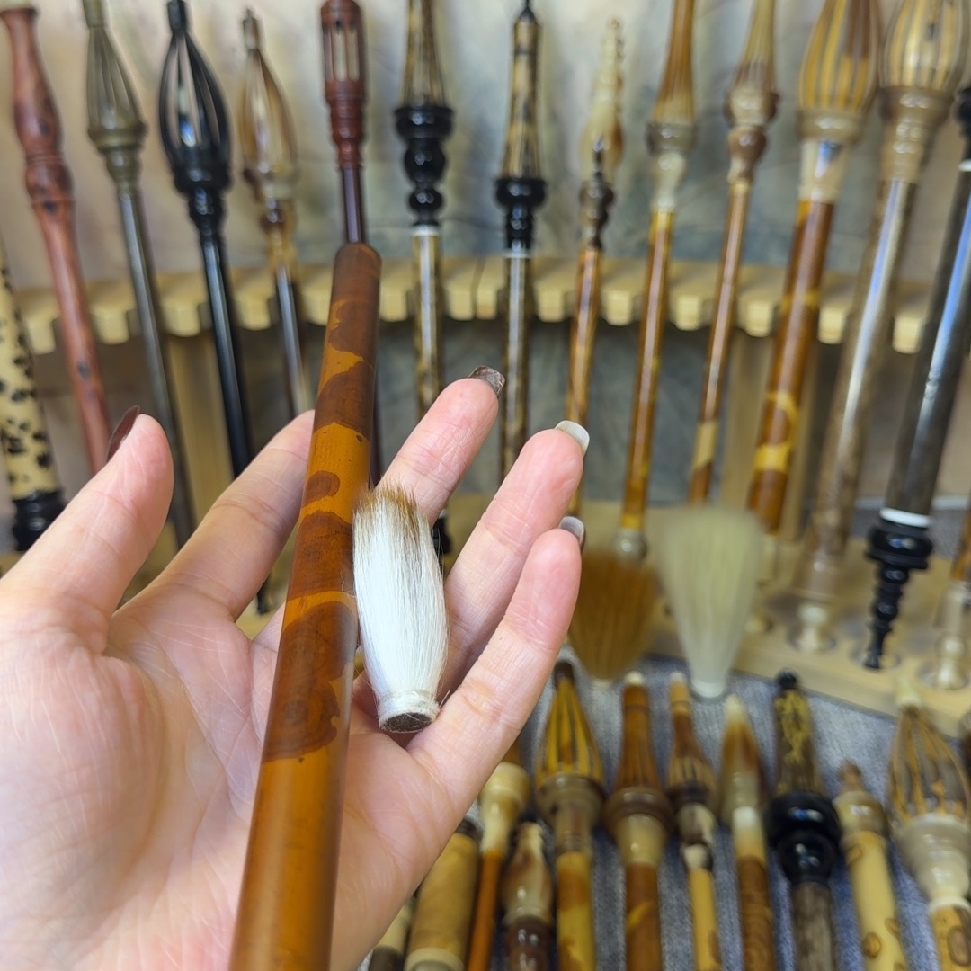 胖***跑红香妃配纯兼毫4.0出锋