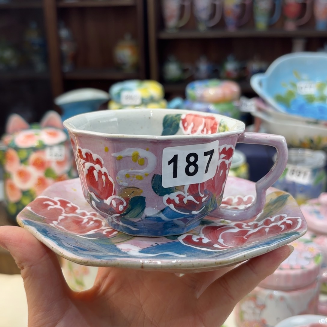 瓷片景德镇手绘高温釉下彩陶瓷茶具