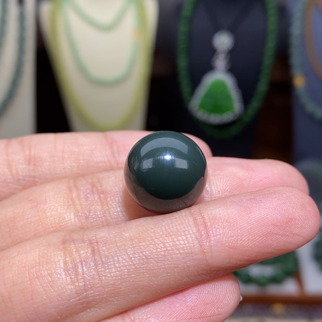 夜***归和田玉未镶嵌手串卡16