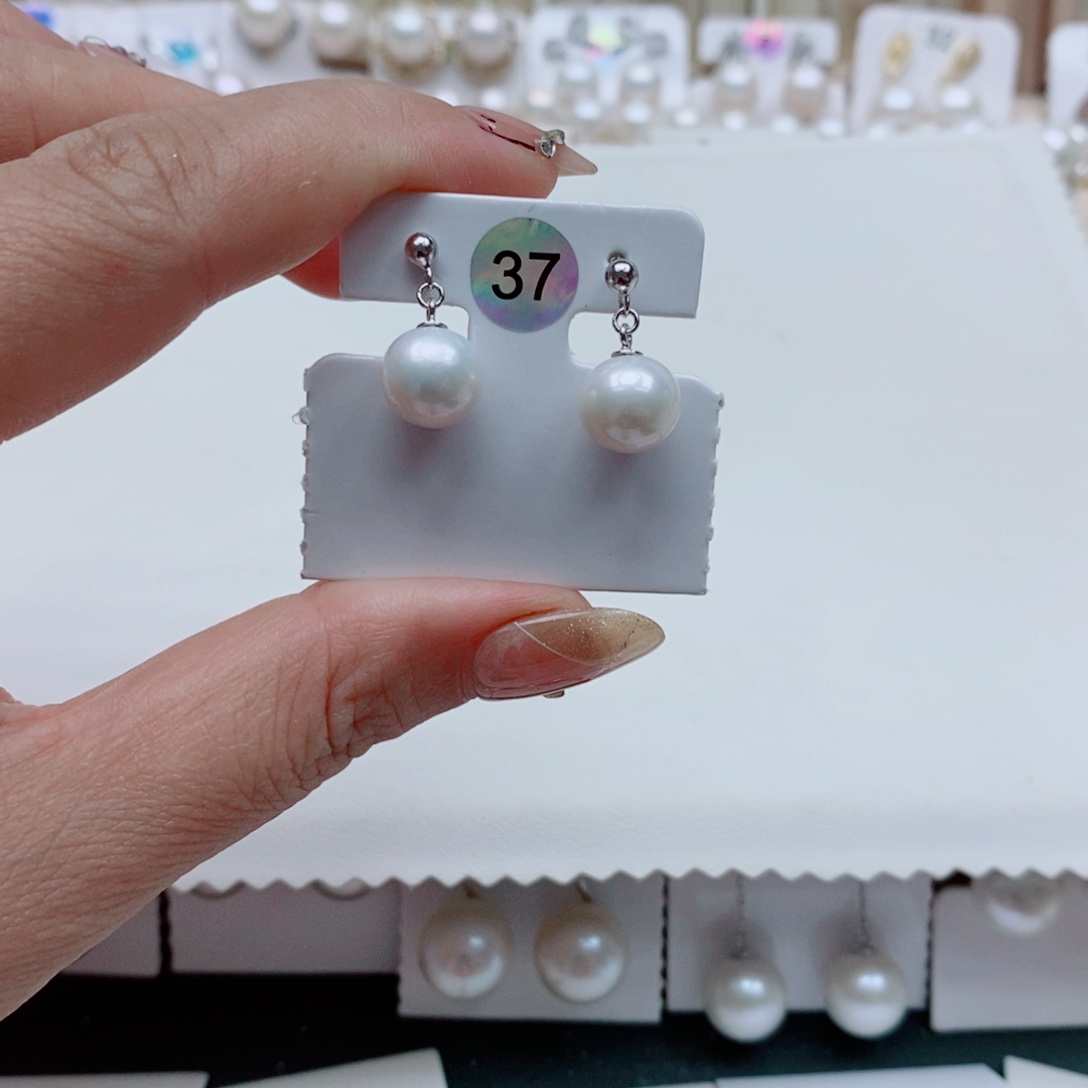 风***吹银S925镶嵌耳饰淡水珍珠