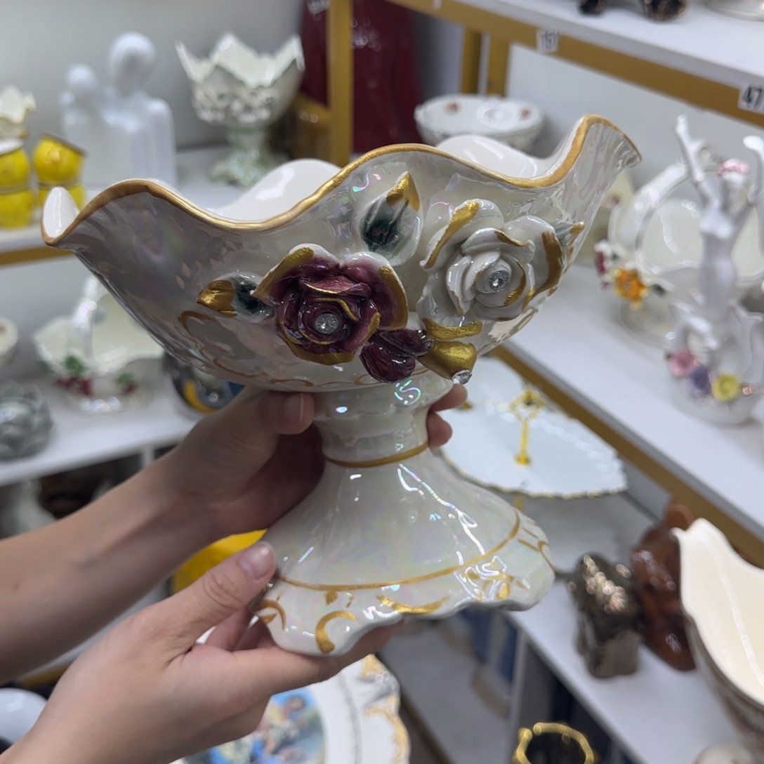 瓷片陶瓷工艺花瓶摆件