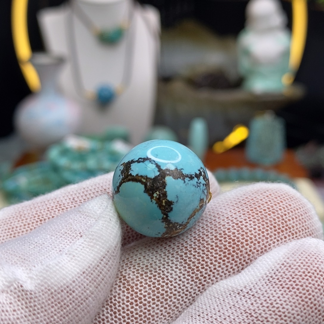 绿松石未镶嵌珠宝半成品18.3