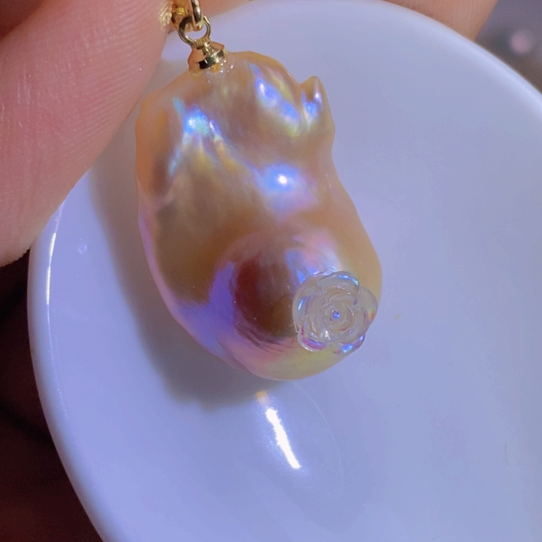 银S925镶嵌淡水珍珠淡水珍珠