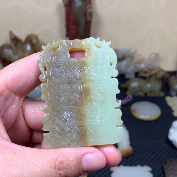 和田玉未镶嵌挂件进*