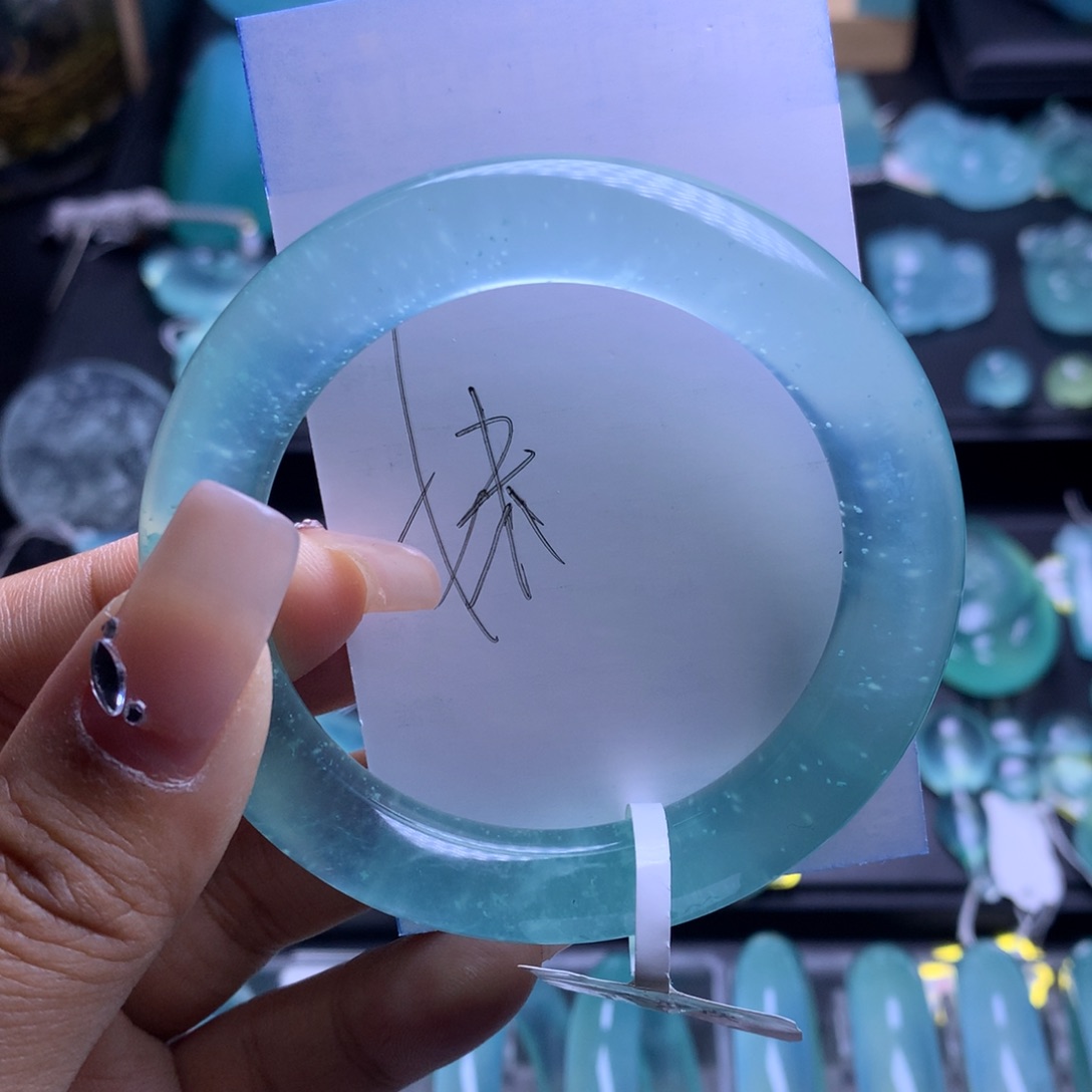 蛇纹石玉手镯51.8未镶嵌