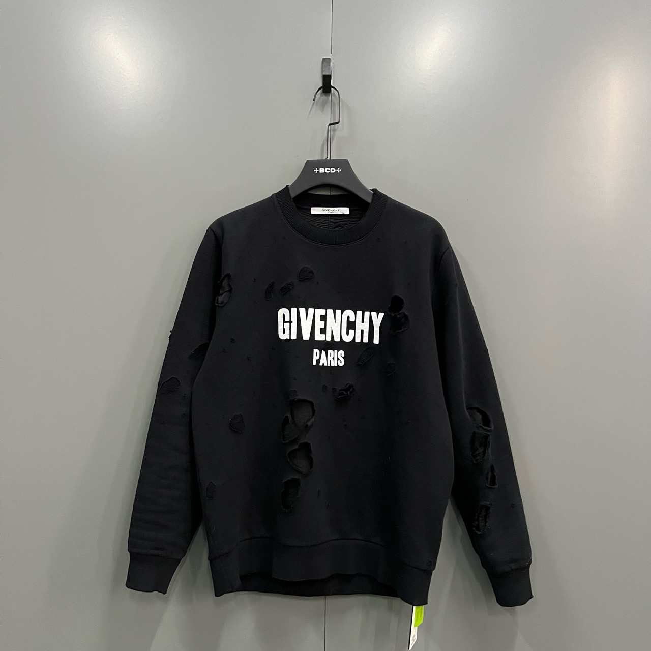 95新 Givenchy/纪梵希 (ll) 纪梵希 破坏logo卫衣 S码/
