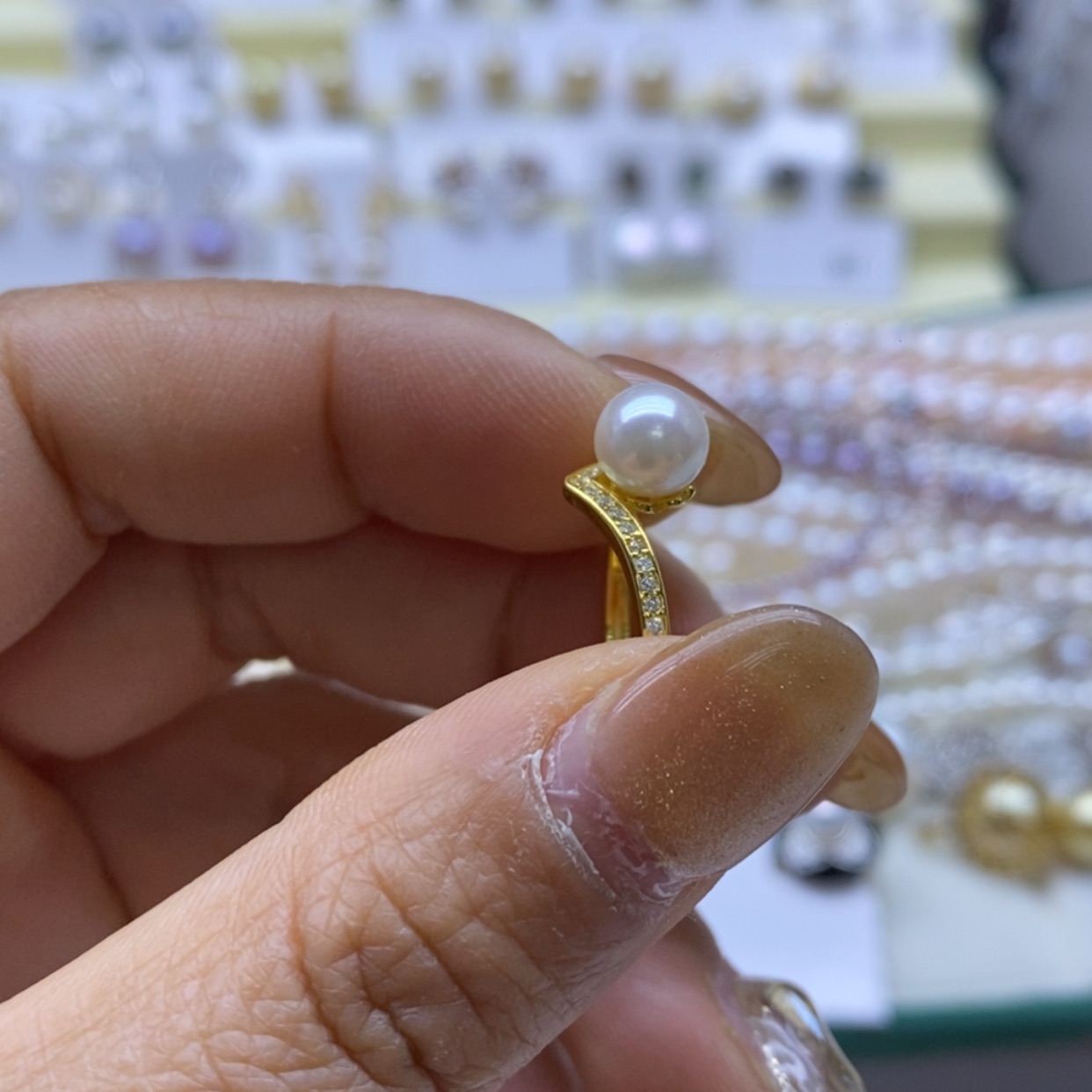 【闪购商品】海水珍珠戒指银S925镶嵌