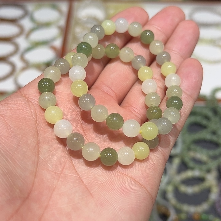 和田玉未镶嵌手串多样性发货拍一发一