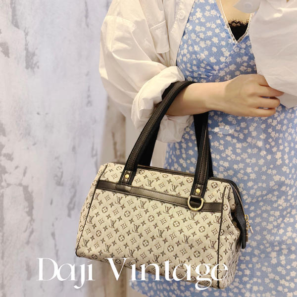 95新 LouisVuitton/路易威登 大吉中古/Lv蓝丹宁波士顿手提包