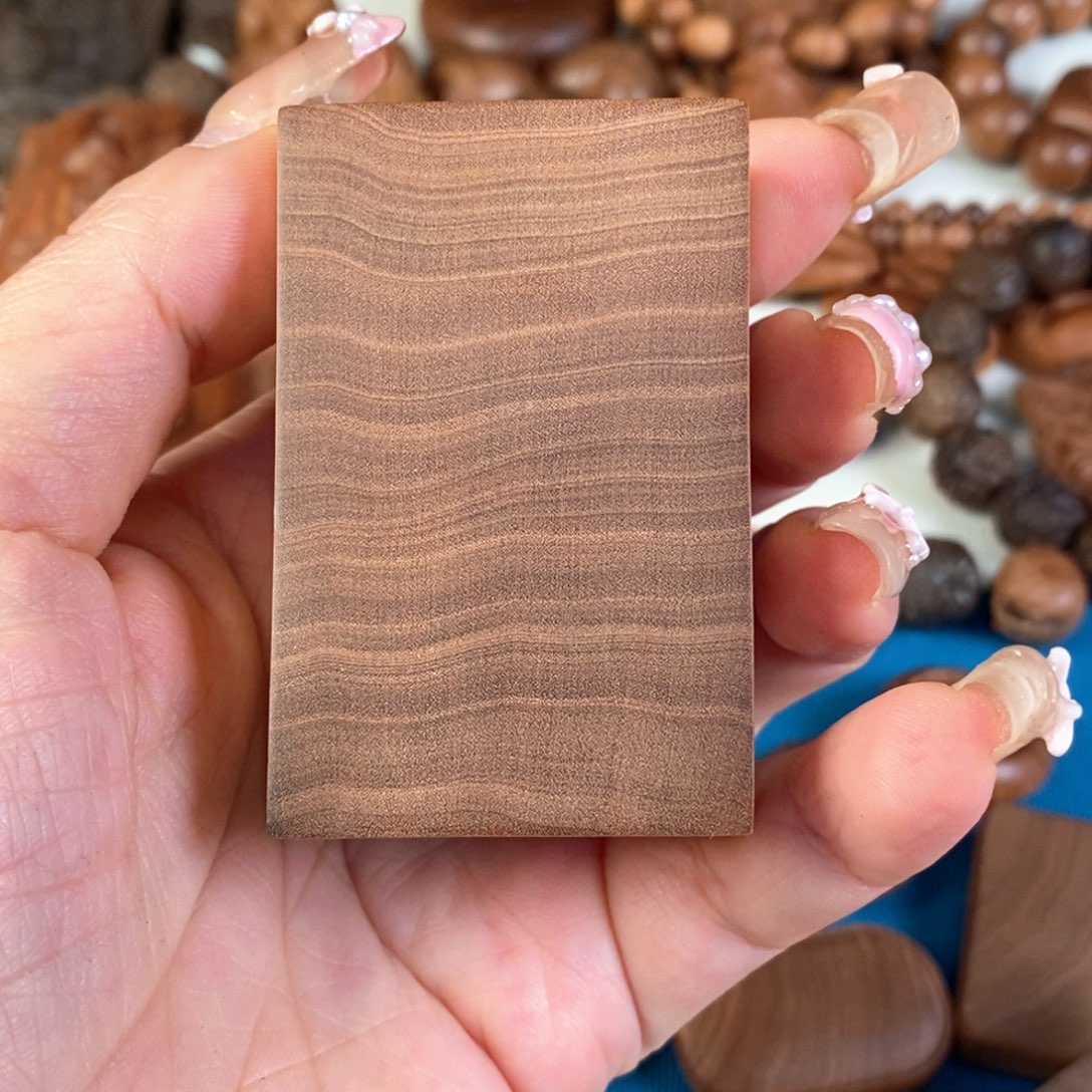 檀香木把件星*轩老山檀香横纹黑肉