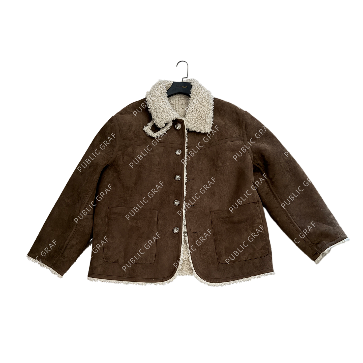 高林凡 两面穿皮毛一体外套棉衣男