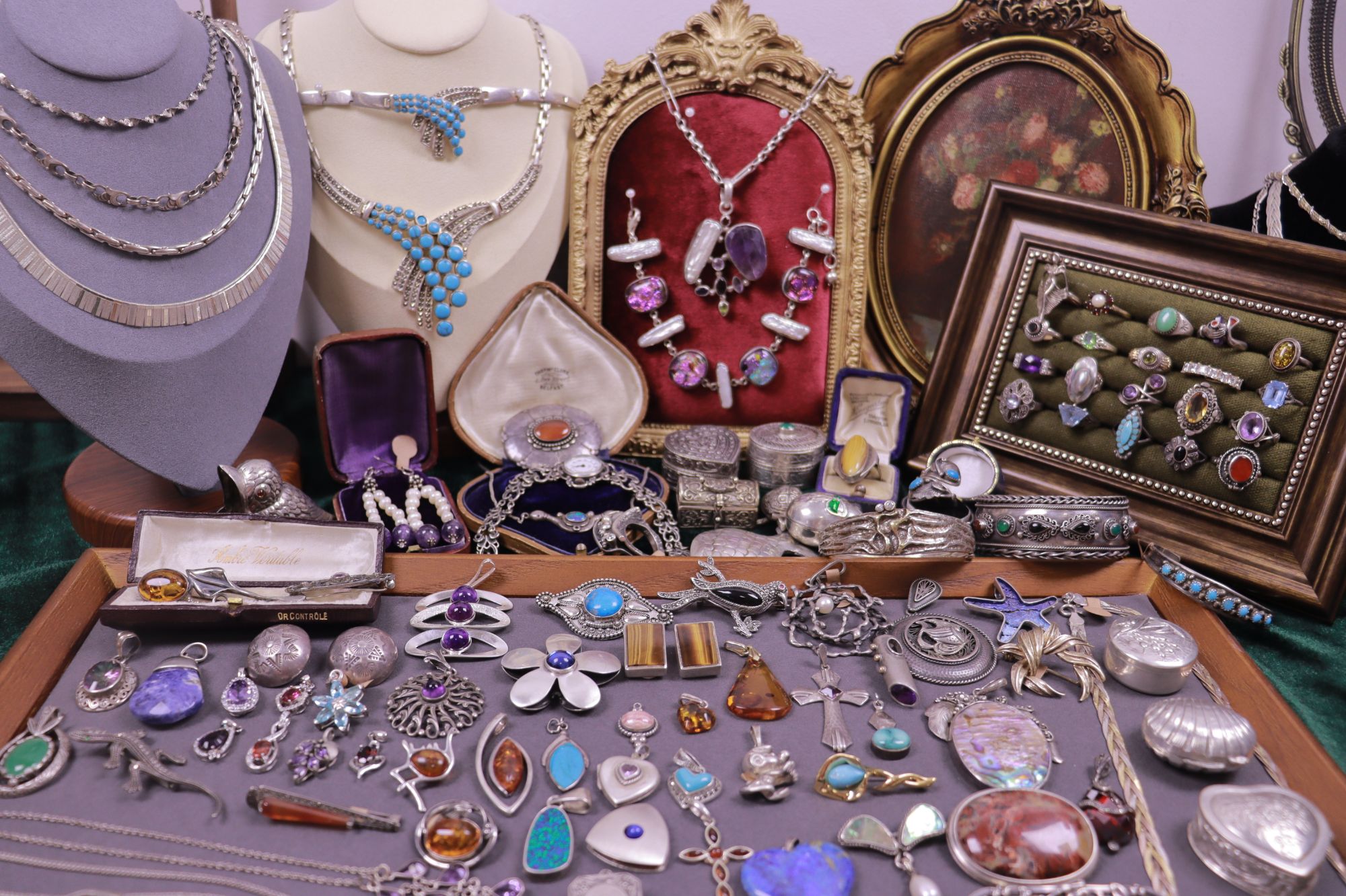 925银银制品 800 835 925银耳饰项链手链吊坠戒指胸针及其他饰品 