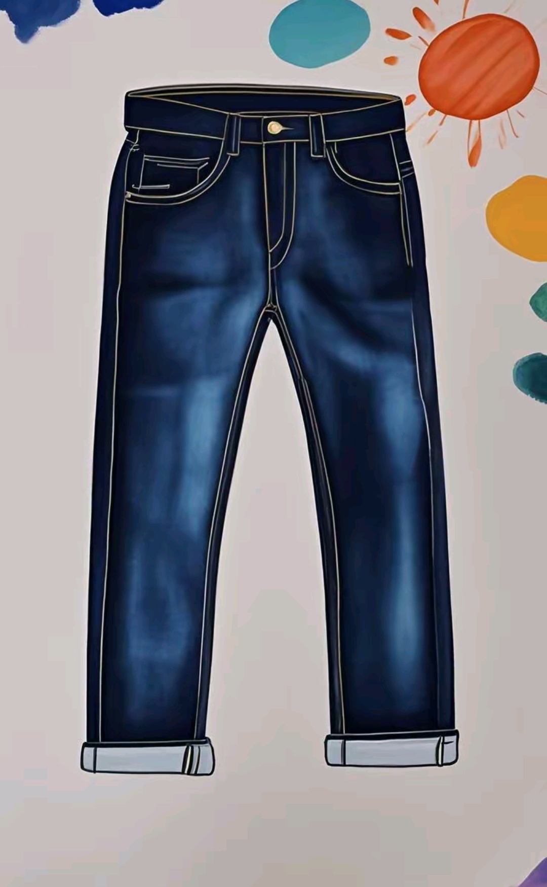 G00501 #男士秋冬501经典中腰宽松直筒牛仔裤 原色