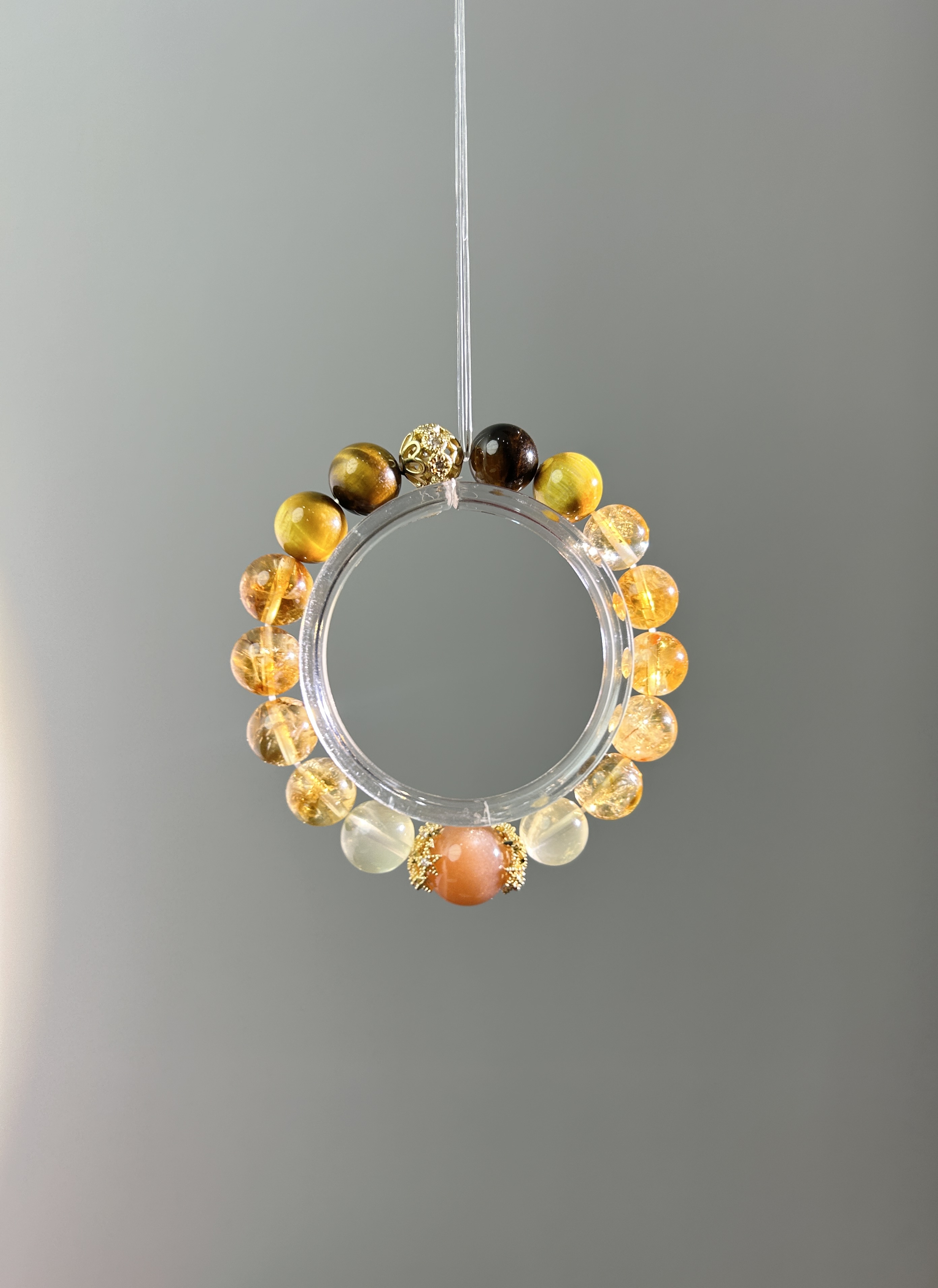 【日出东方】太阳石+黄塔金+柠檬黄招财暴富收藏级别水晶手串多样化