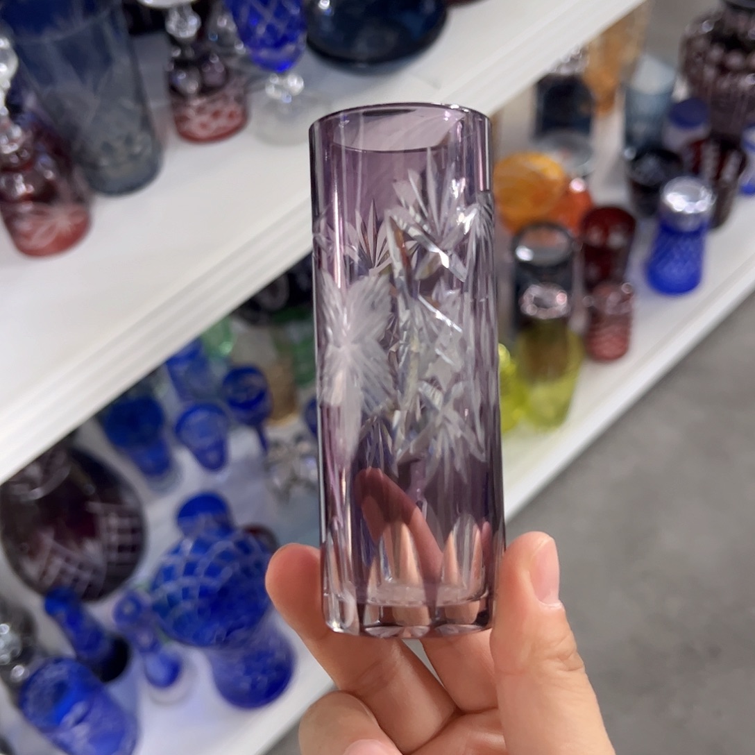 水晶玻璃平底款微瑕一个