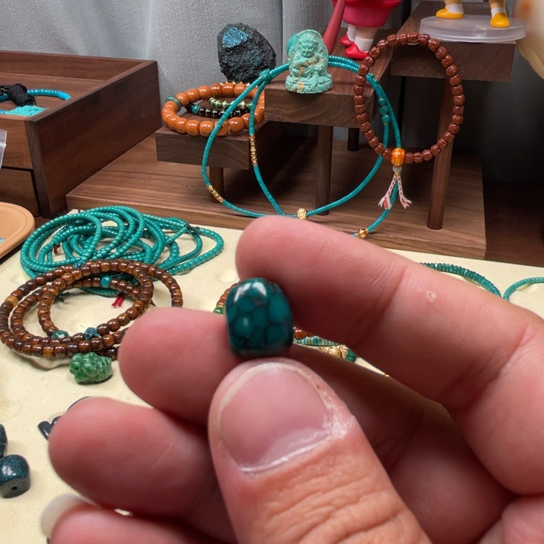 绿松石配饰未镶嵌寒**标