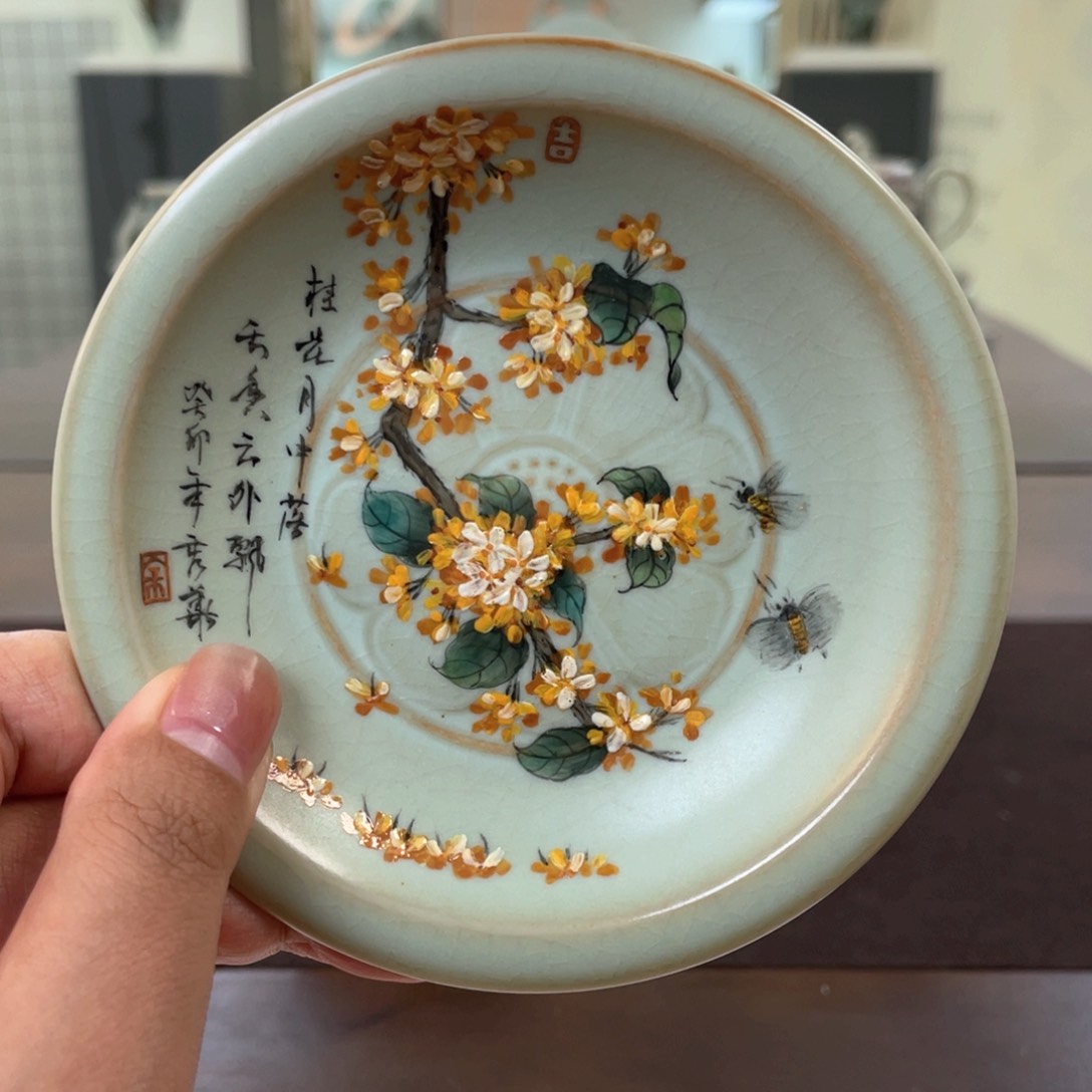 周泽堂彩绘。  桂花