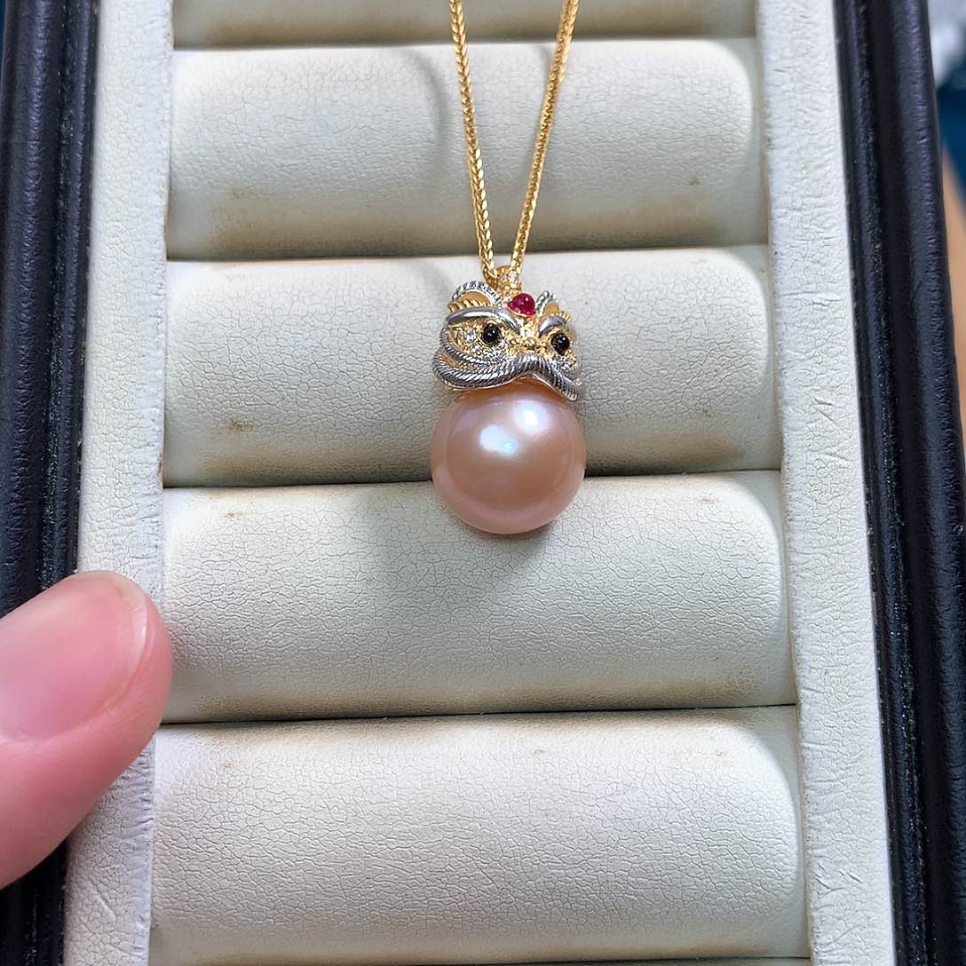 淡水珍珠颈饰银S925镀金镶嵌?****瓜