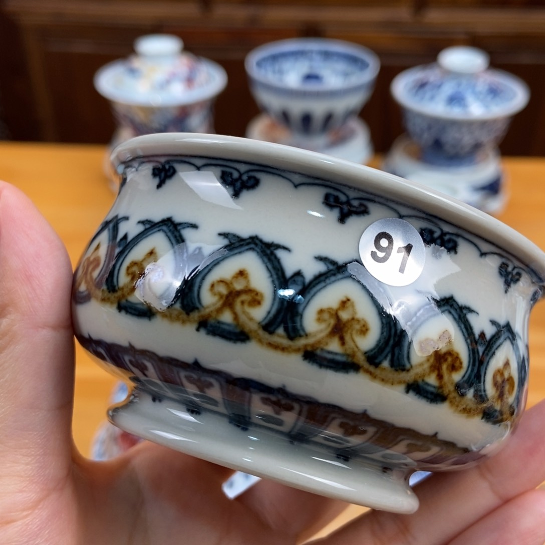 手绘现代茶具非古董