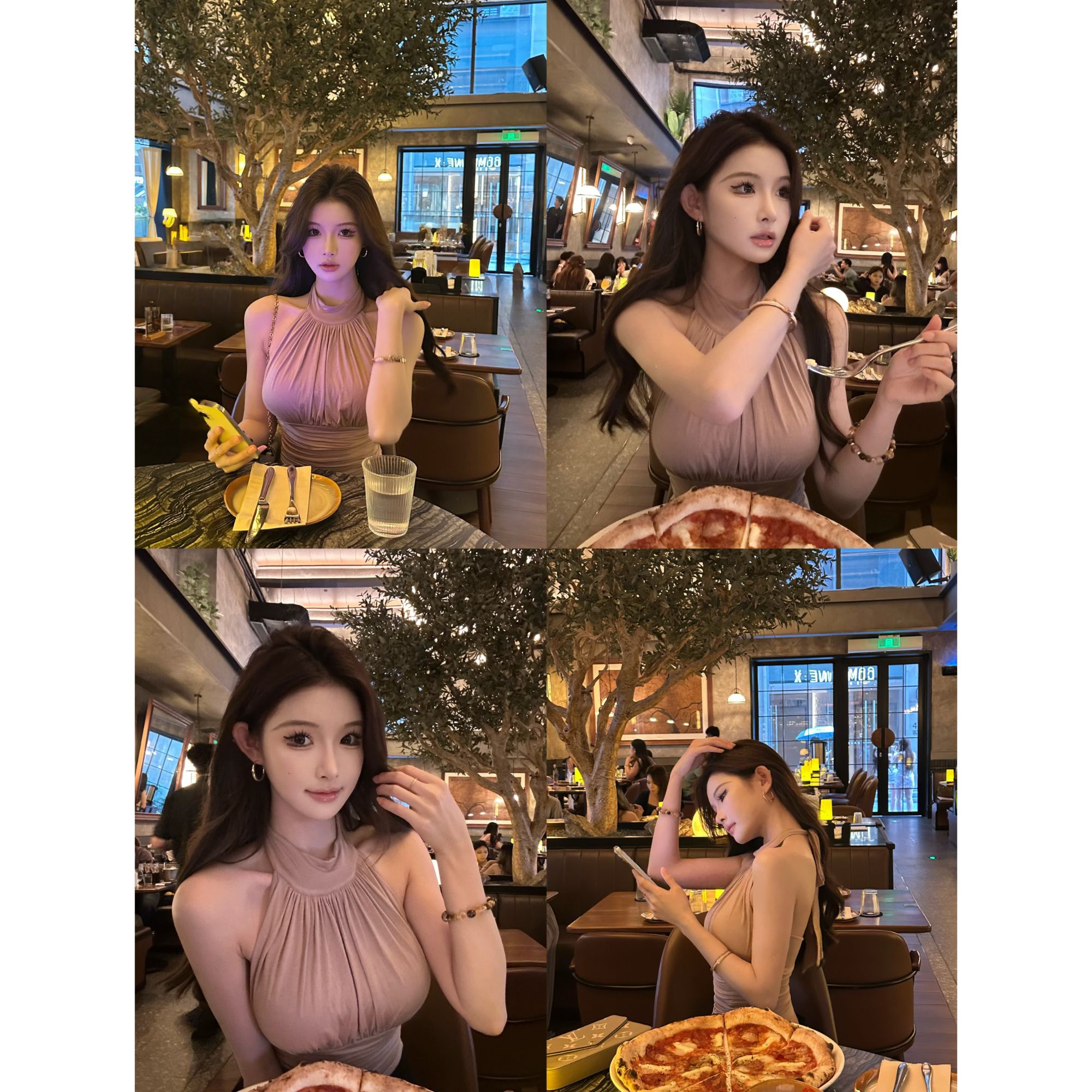 Crainfull【南法风情】纯欲挂脖多穿法露背带胸垫飘带背心上衣
