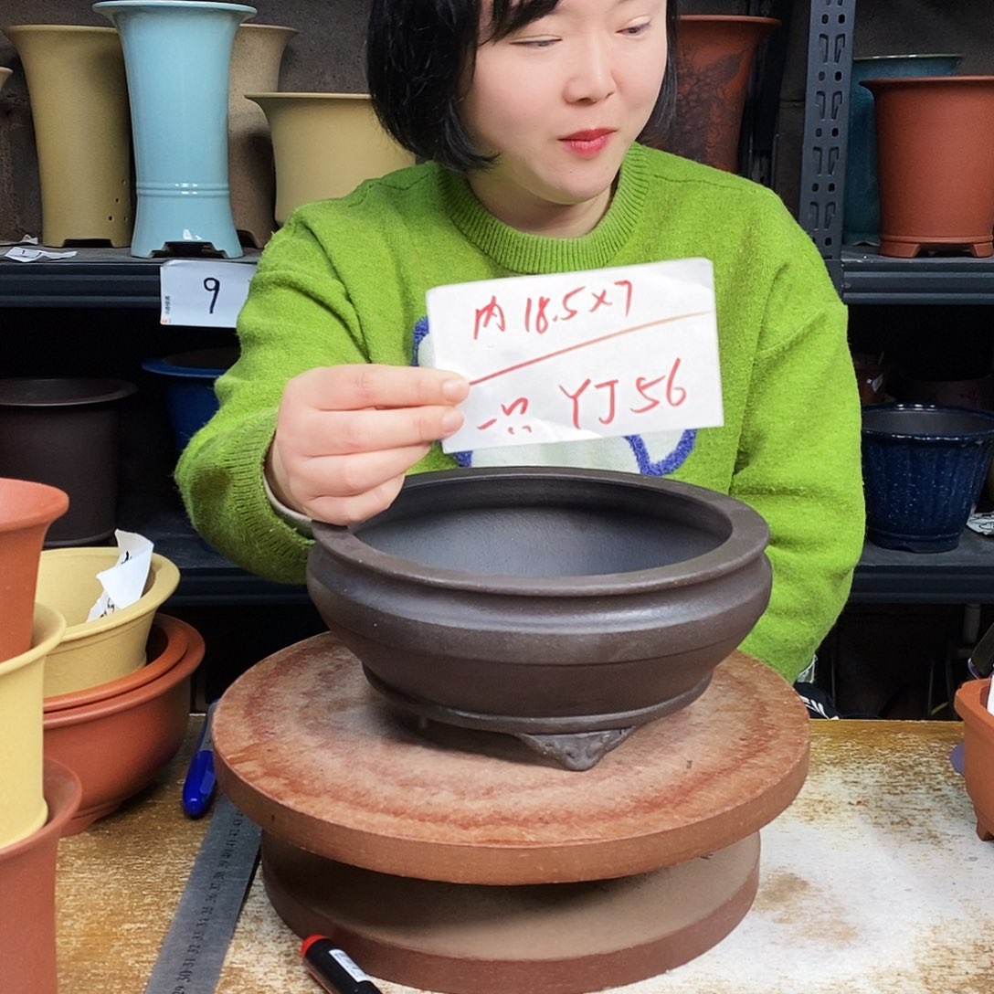 紫砂紫砂花盆一只YJ56