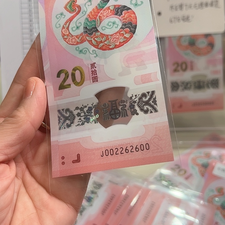 塑料蛇钞026全偶王002262600单张散钞