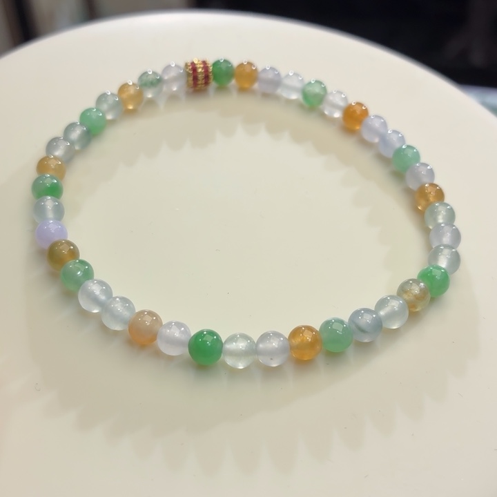 翡翠未镶嵌手链冰胶糖果卡4.5