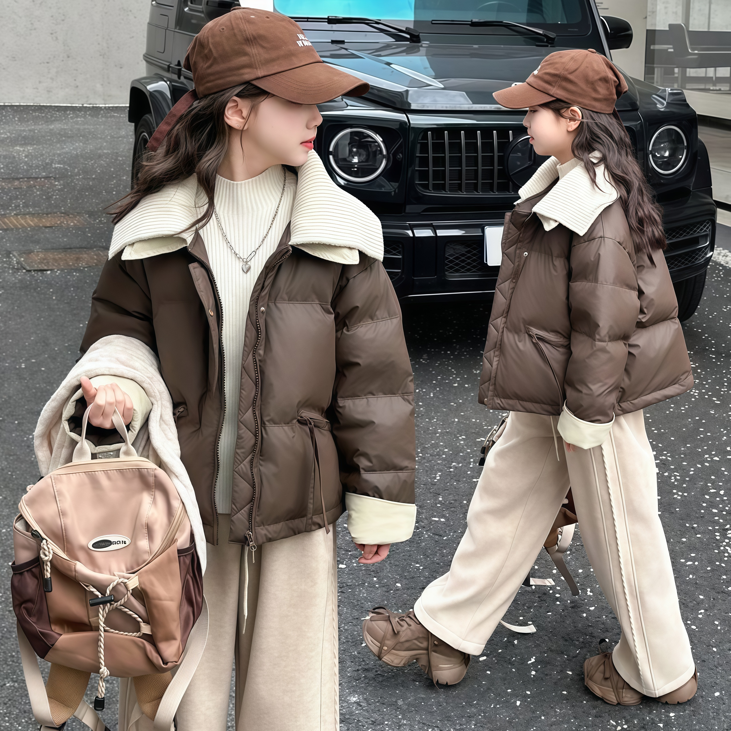 女童棉衣冬季2025爆款6-12岁15岁中大童洋气韩版棉服儿童免洗棉袄