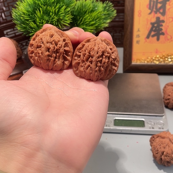 哇***灰吊坠文玩核桃四座楼