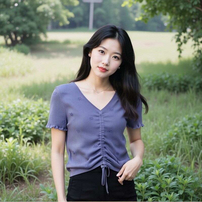 太系列女装春夏刺绣抽绳线套衫 NO退NO换