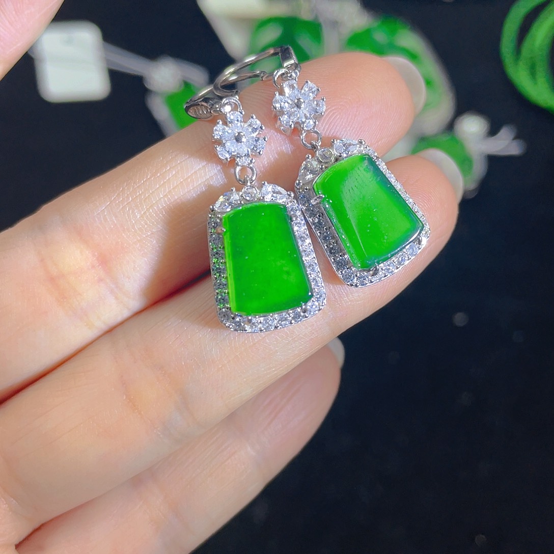 翡翠吊坠(不含链)银S925镶嵌