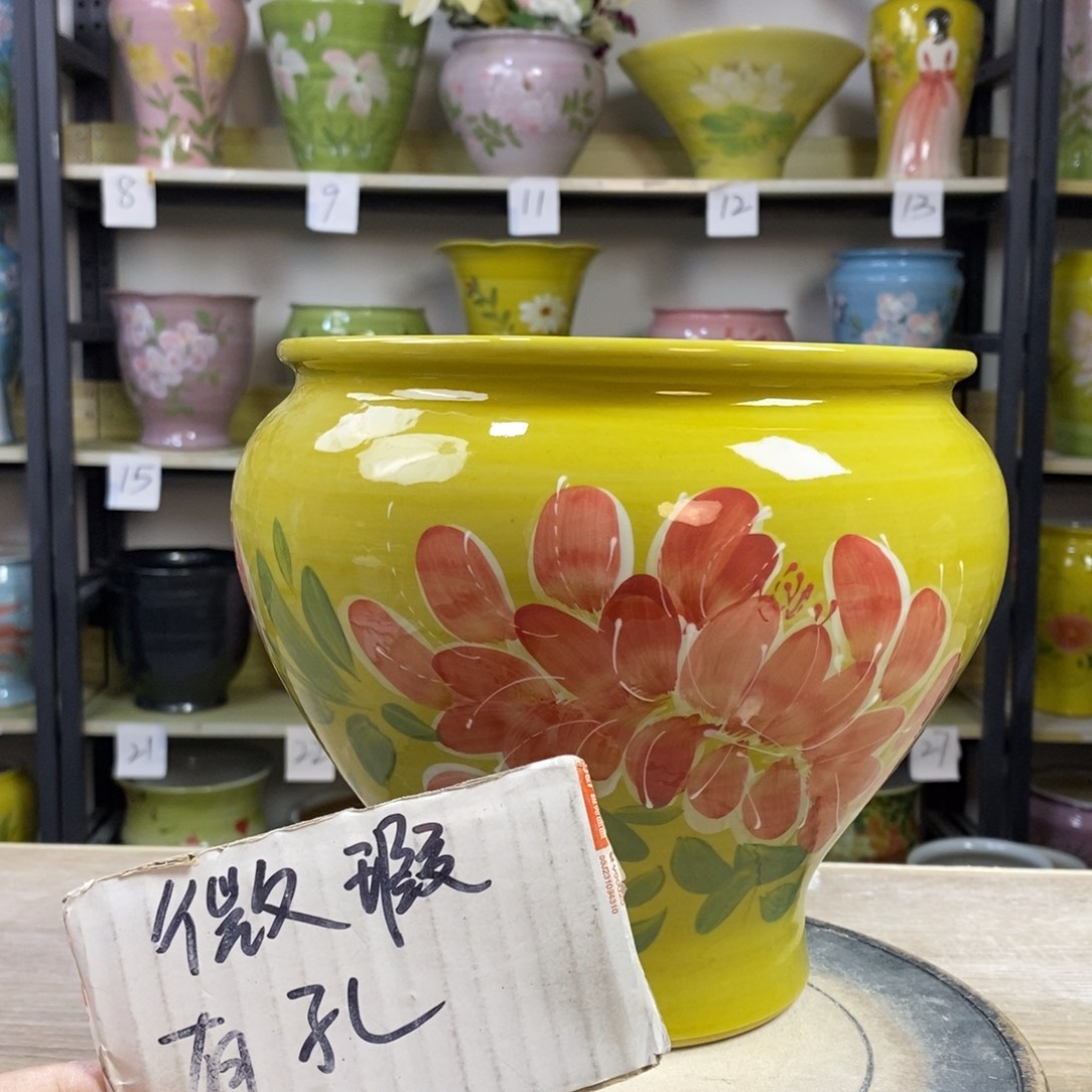 景德镇手工手绘陶瓷花盆