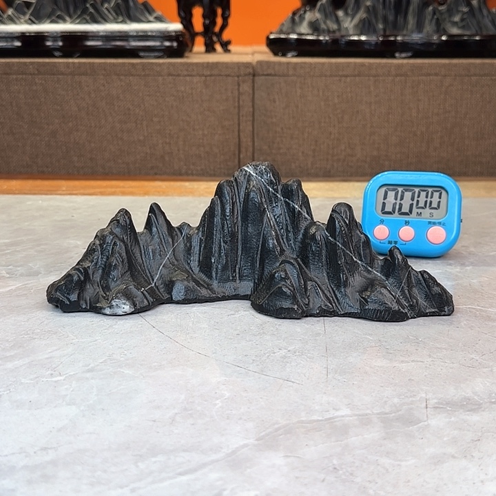 茶宠一**黄奇石茶宠鱼缸文房摆件 