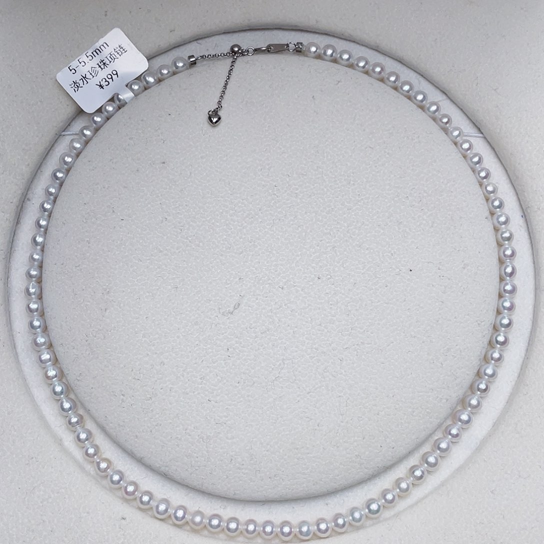 淡水珍珠项链银S925镶嵌5.5-6mm
