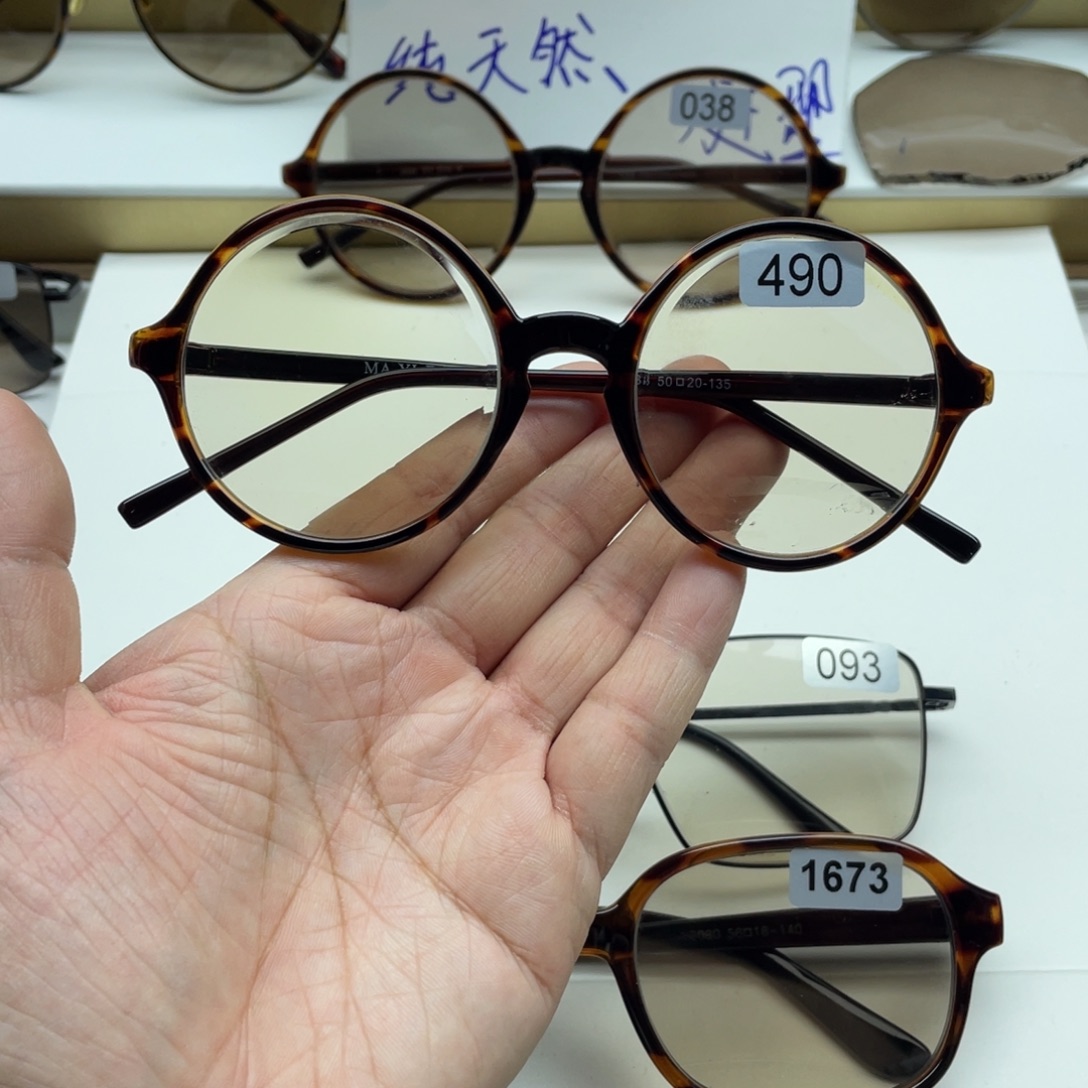 茶水晶复古圆 490