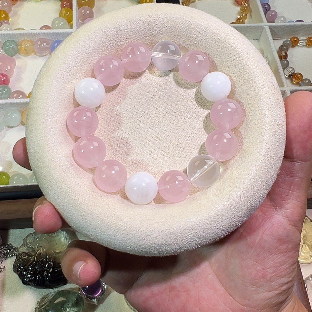 水晶手链未镶嵌14mm朱珠同款