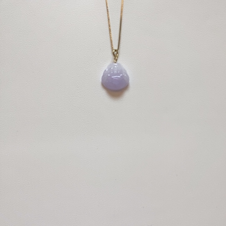 翡翠18K金镶嵌颈饰简单