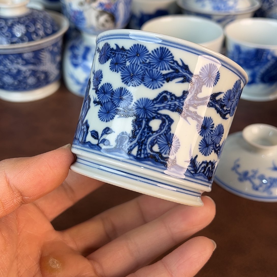 杯相**尔景德镇全手工手绘陶瓷