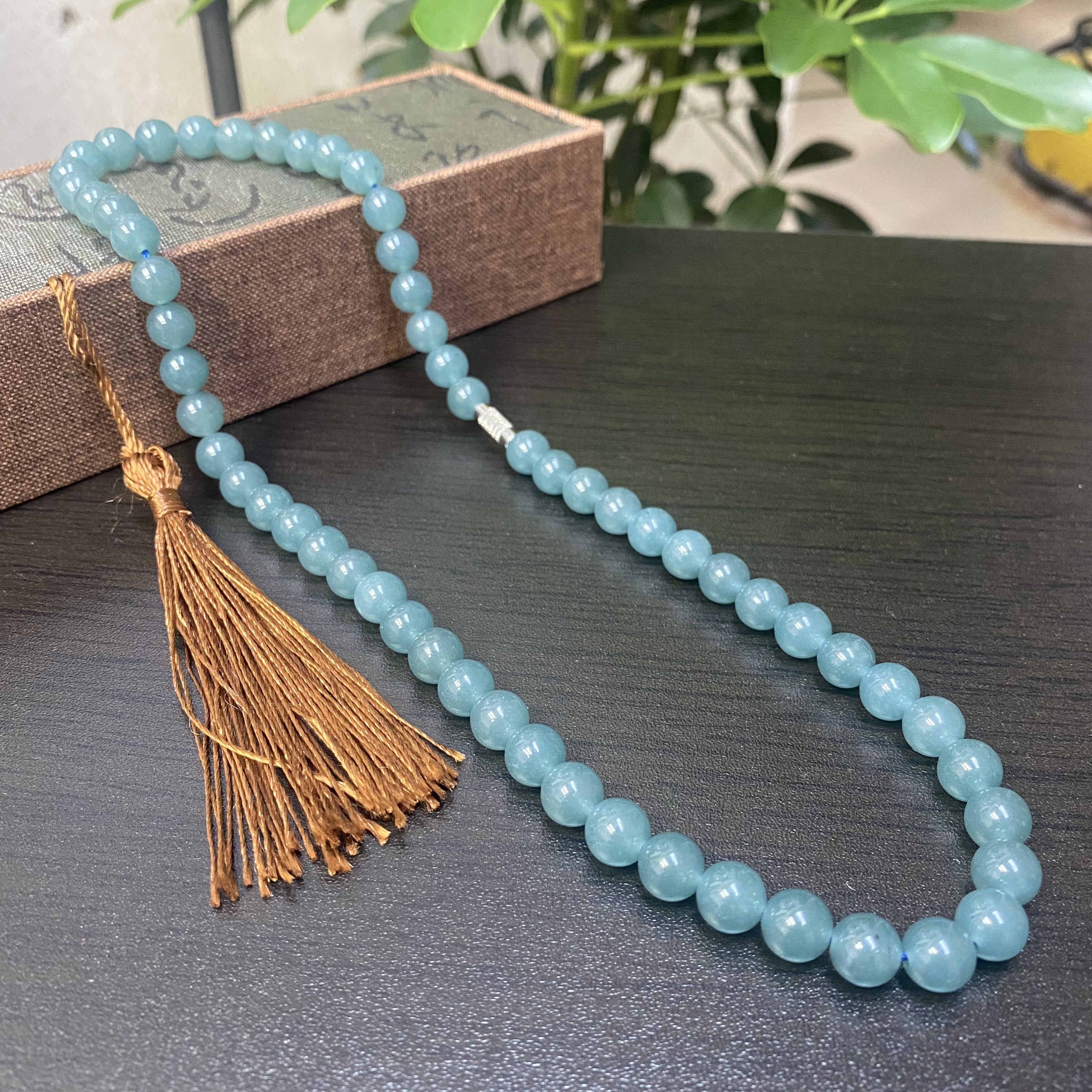 A909国风蓝水8mm妈妈精品项链