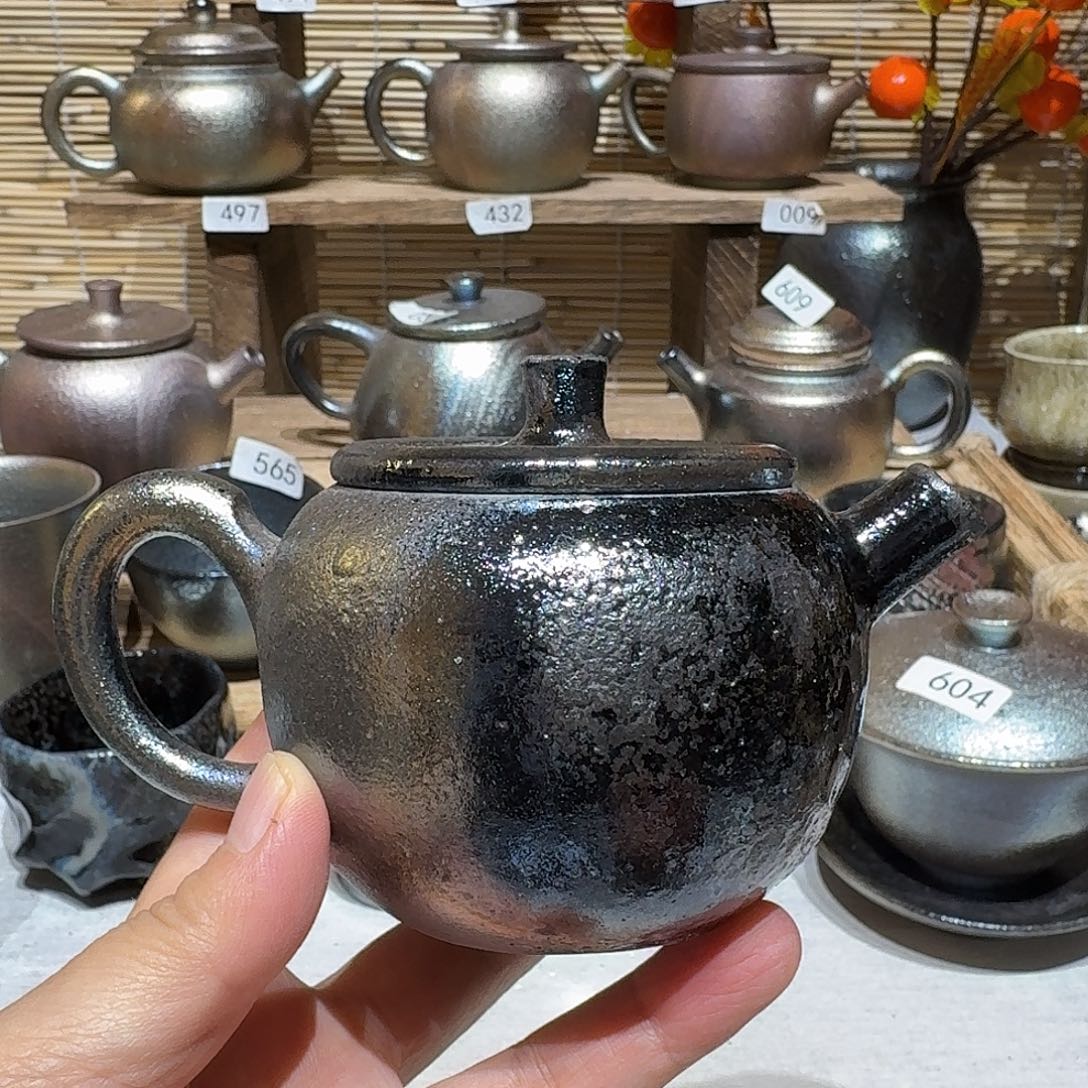 壶建水紫陶紫泥柴烧壶
