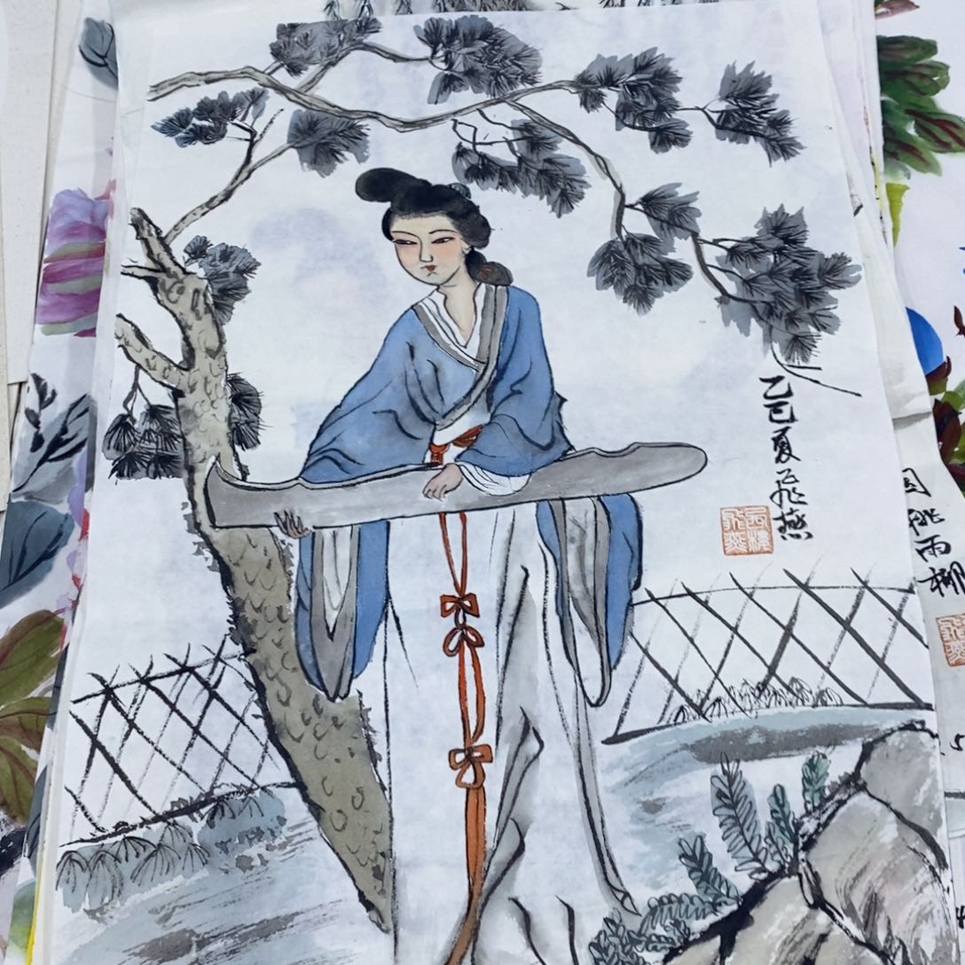 国画飞燕小品人物曈