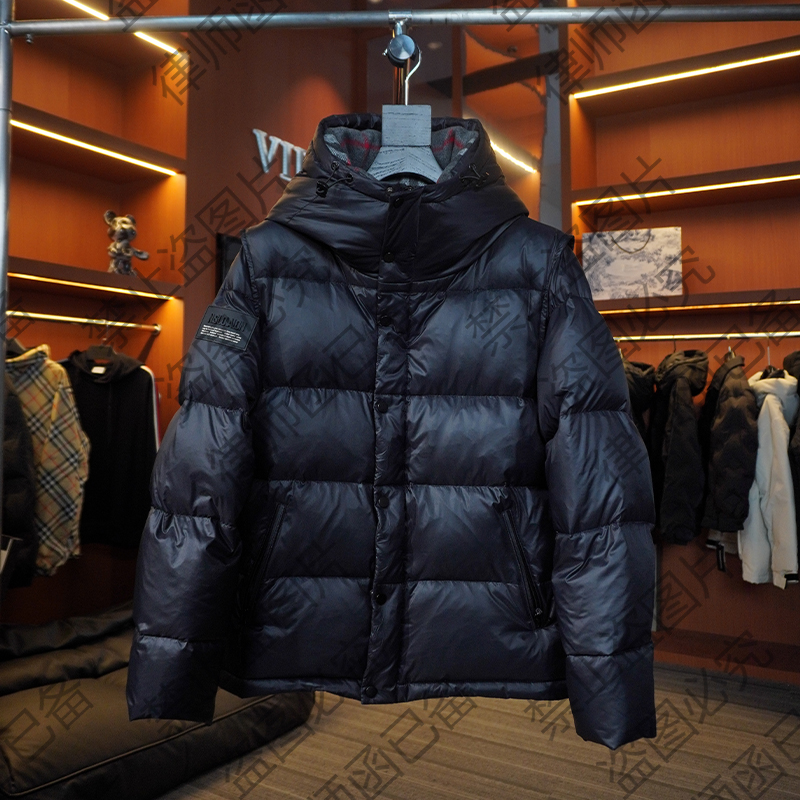 2024SS连帽羽绒服YR6050【经典格纹】男女同款白鸭绒衣服（韩）