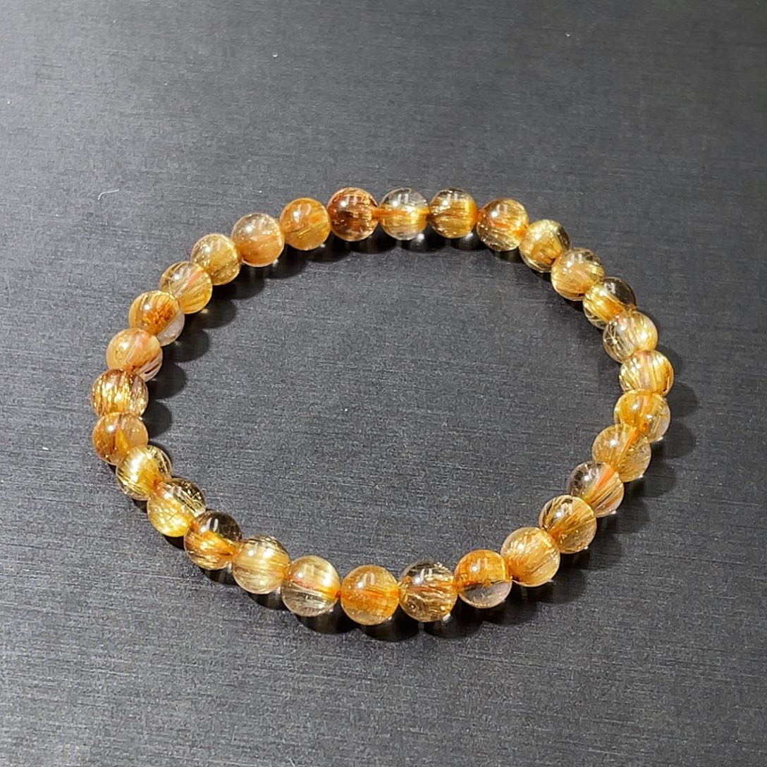 荷***饭未镶嵌手串发晶板钛